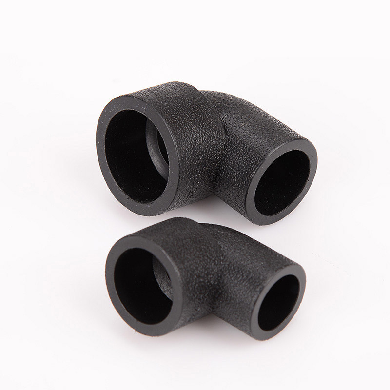 Gomito HDPE 90 ° per collegamento del tubo fluido