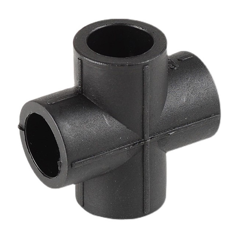 Giunti trasversali uguali in HDPE per il collegamento di tubi Giunti trasversali uguali in HDPE per il collegamento di tubi