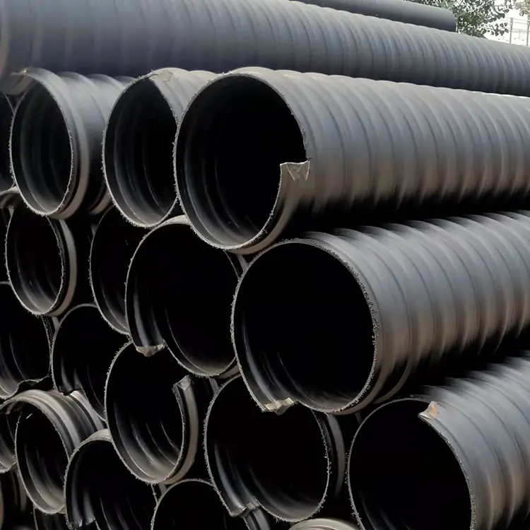 Tubo ondulato HDPE rinforzato con cintura in acciaio